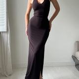 Harper Halter Dress in Maxi Length