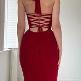 Harper Halter Dress in Maxi Length