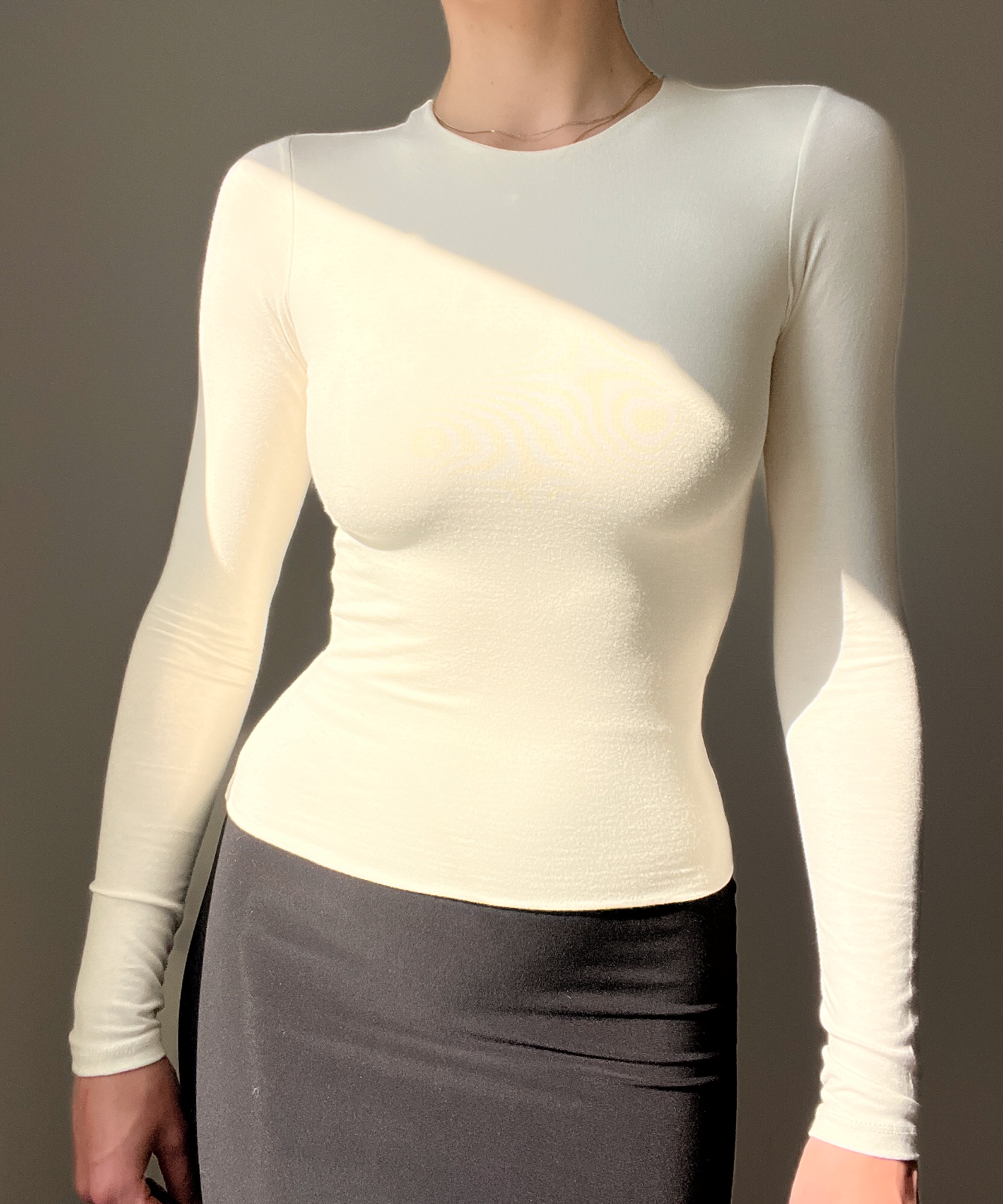 Womens SPANX white Long-Sleeved Bodysuit